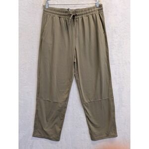 Mondetta Mens Casual Pants Size‎ L Khaki Elastic Waist Drawstring Crop